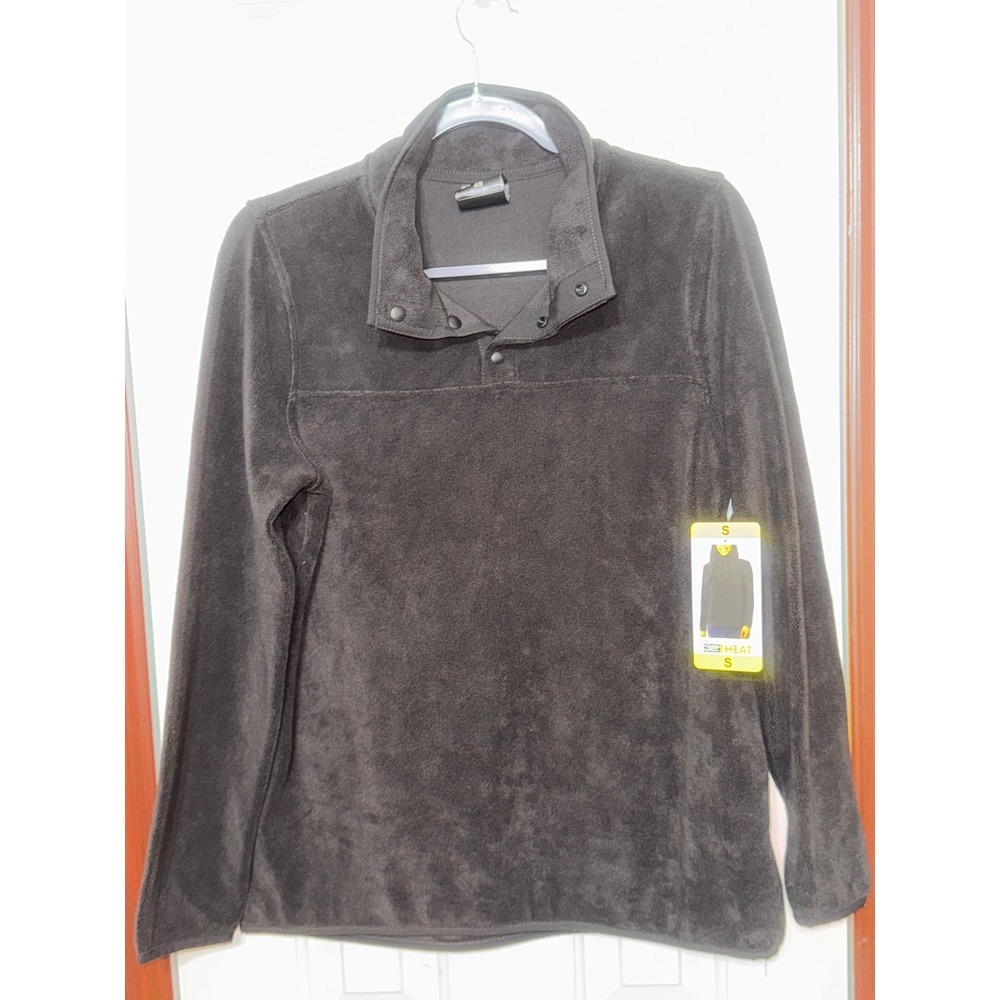 32 Degrees Heat Fleece Pullover Snap‎ Neck Soft Cozy Warm Top Small